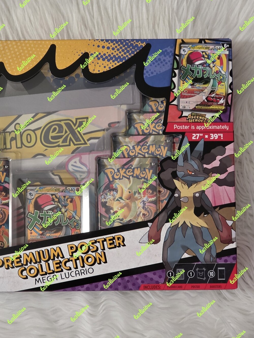 POKÉMON TCG: ASCENDED HEROES MEGA LUCARIO PREMIUM POSTER COLLECTION - Picture 3 of 8